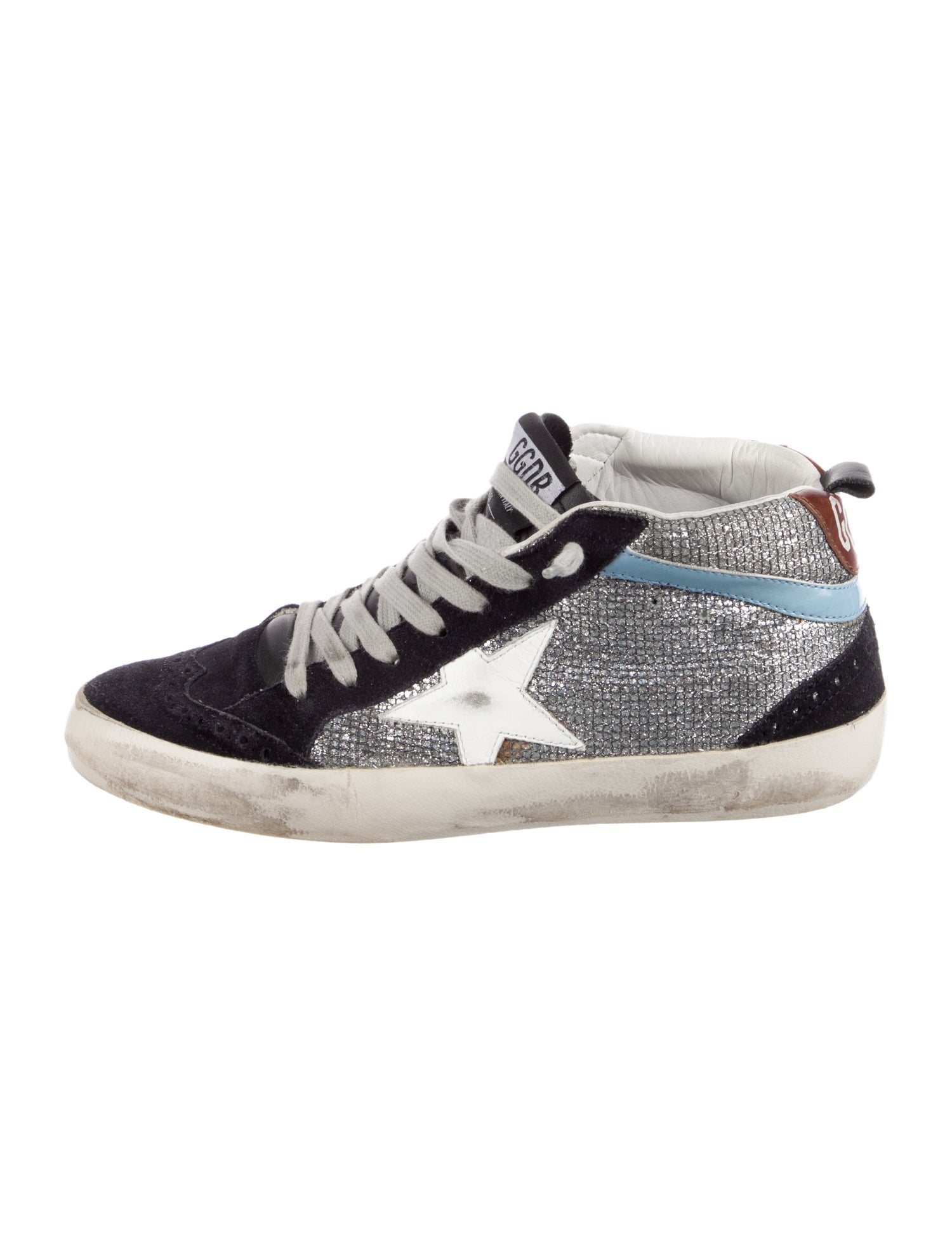 Golden Goose Glitter Printed Sneakers