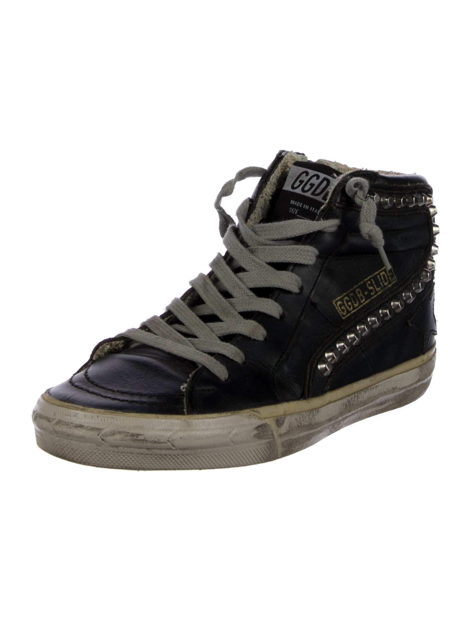 Golden Goose Leather Distressed Accents Sneakers