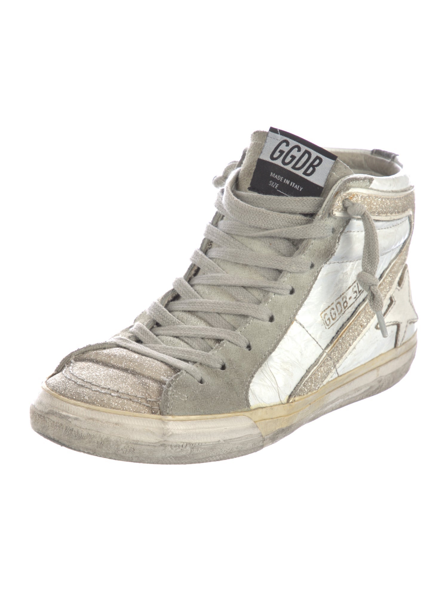 Golden Goose Leather Printed Sneakers