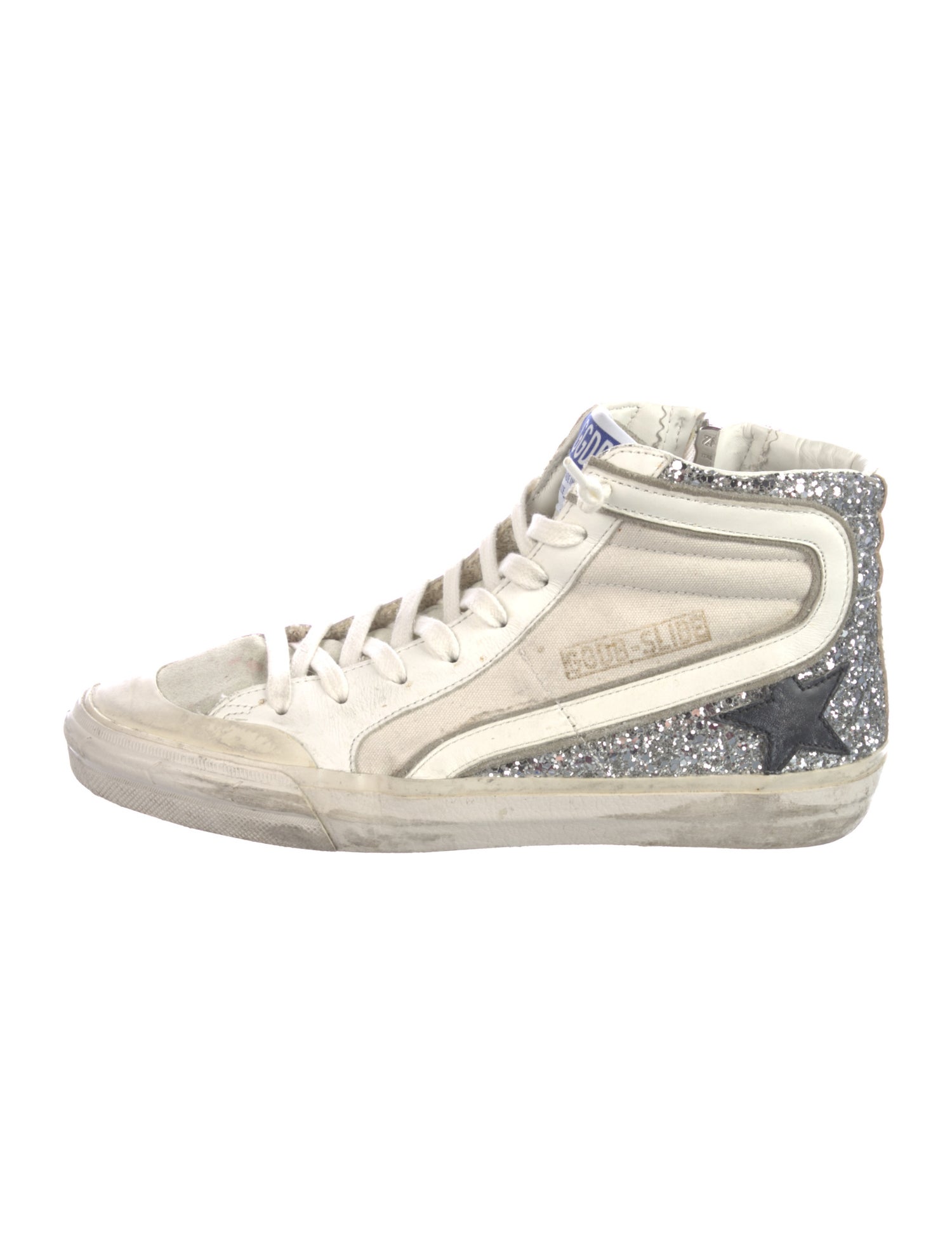 Golden Goose Leather Colorblock Pattern Sneakers