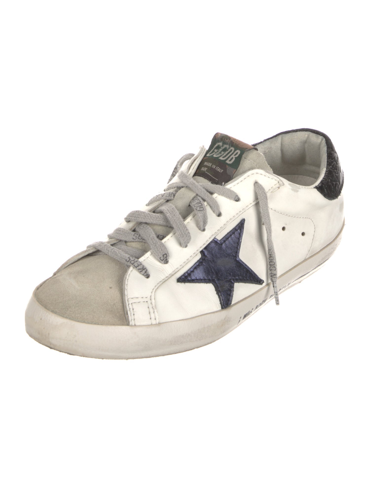 Golden Goose Leather Colorblock Pattern Sneakers
