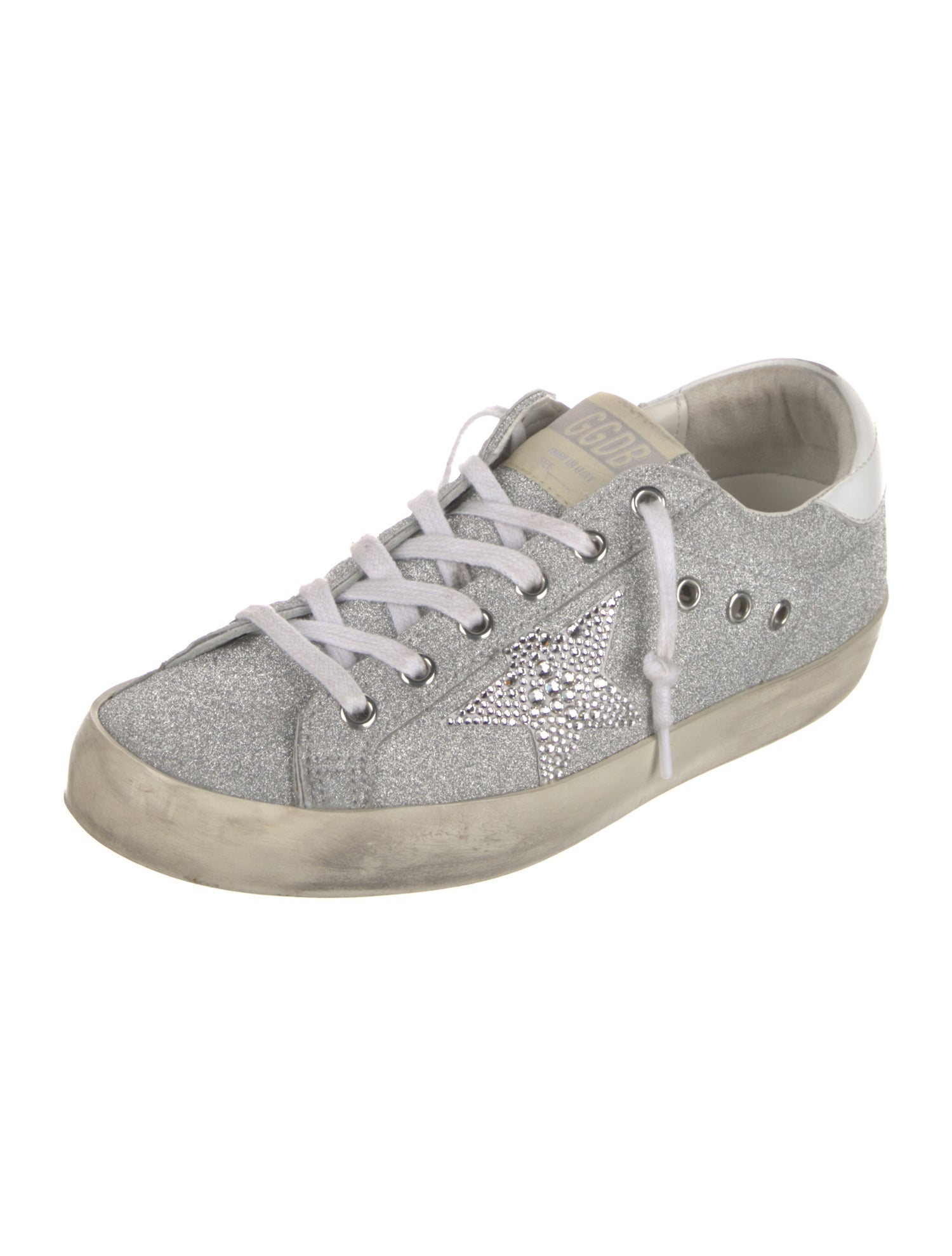 Golden Goose Glitter Distressed Accents Sneakers