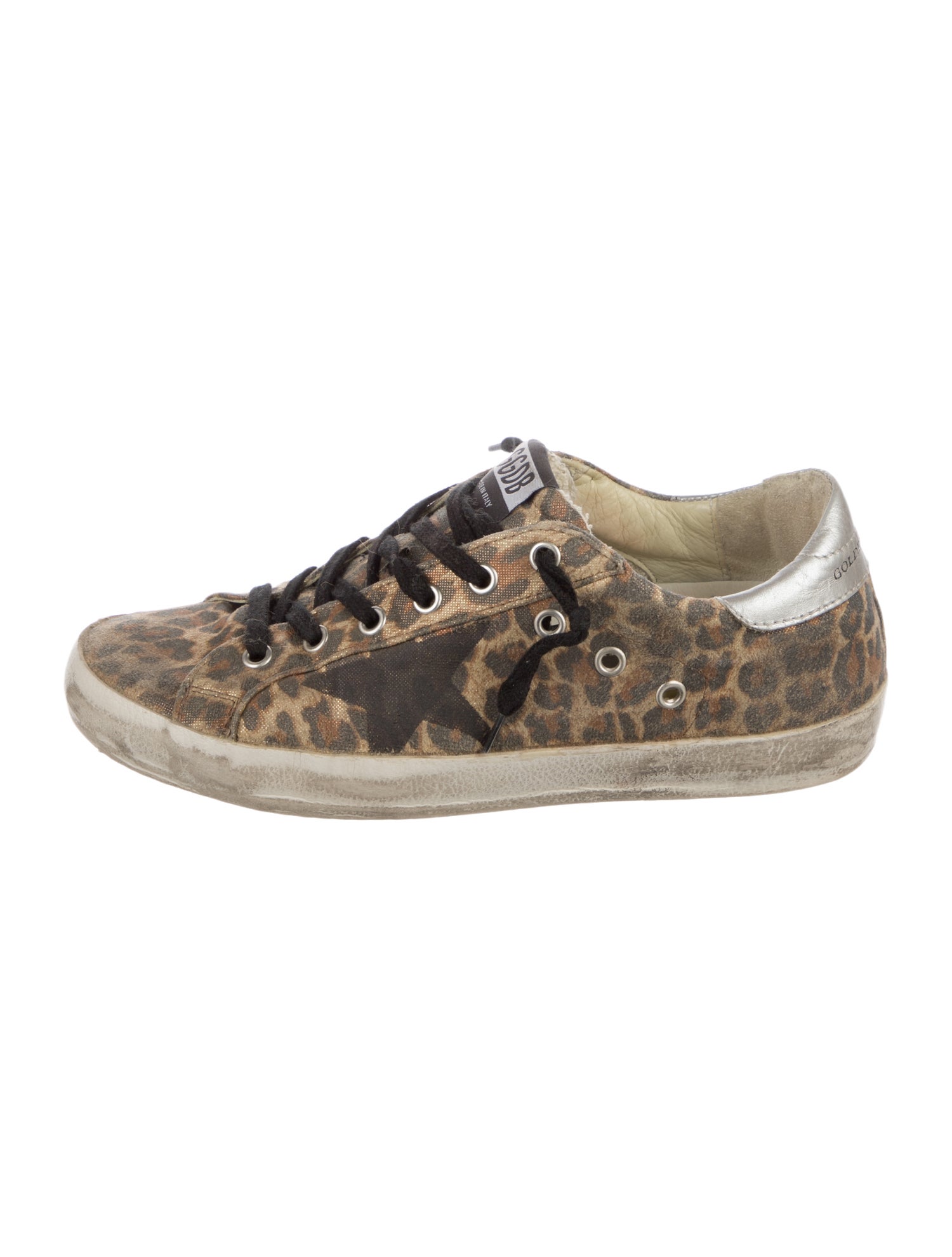 Golden Goose Canvas Animal Print Sneakers
