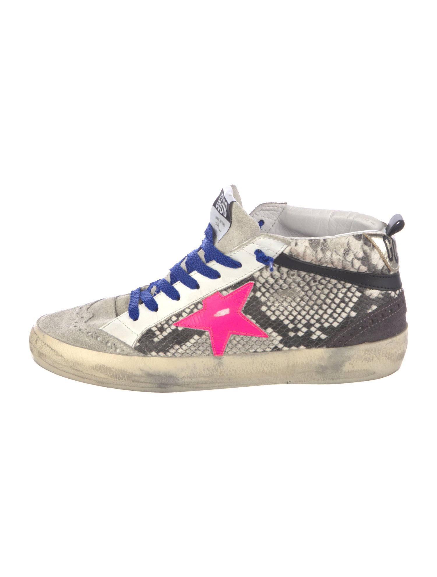 Golden Goose Suede Animal Print Sneakers