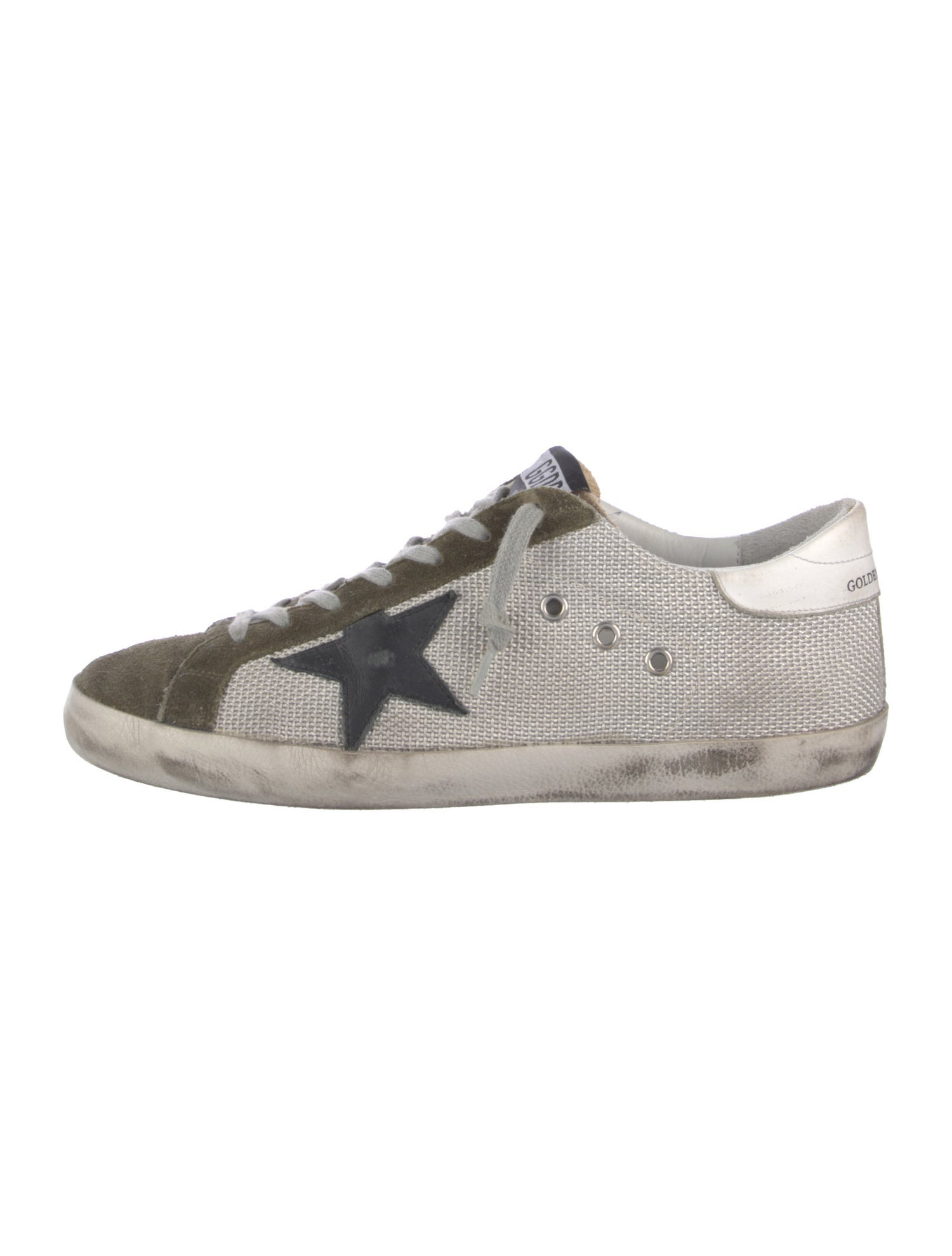 Golden Goose Suede Colorblock Pattern Sneakers