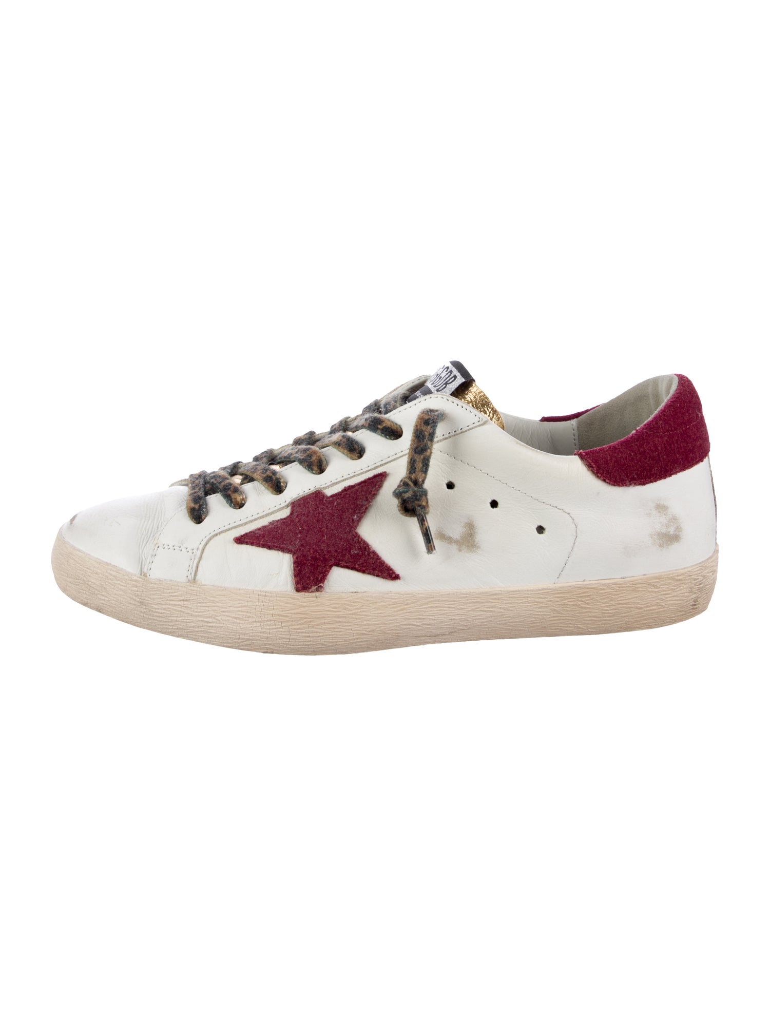 Golden Goose Leather Printed Sneakers
