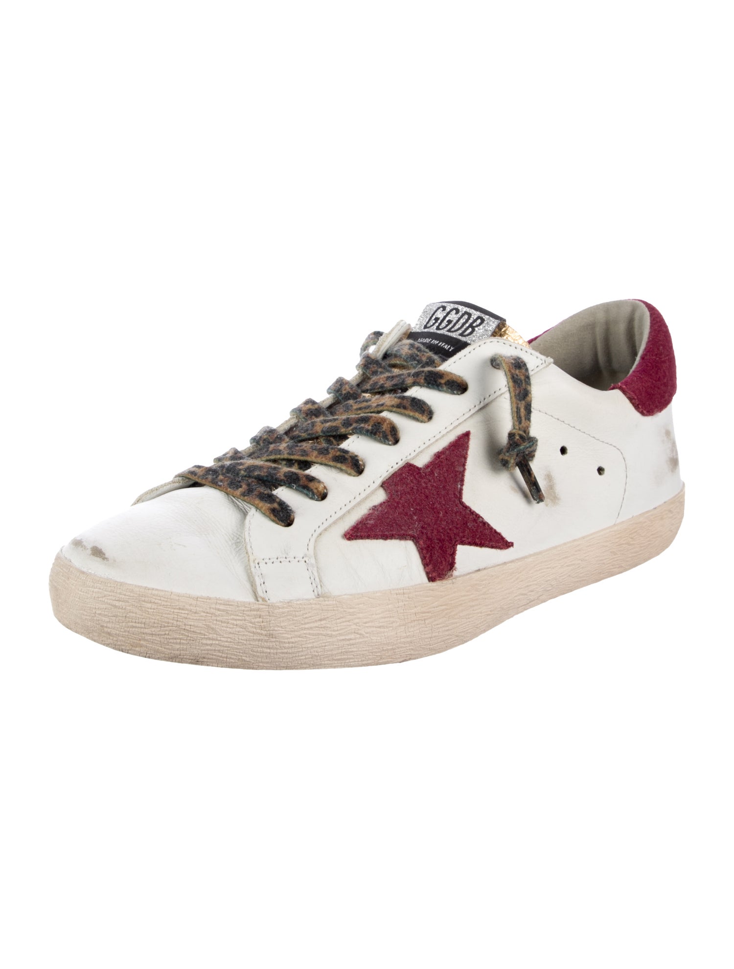 Golden Goose Leather Printed Sneakers