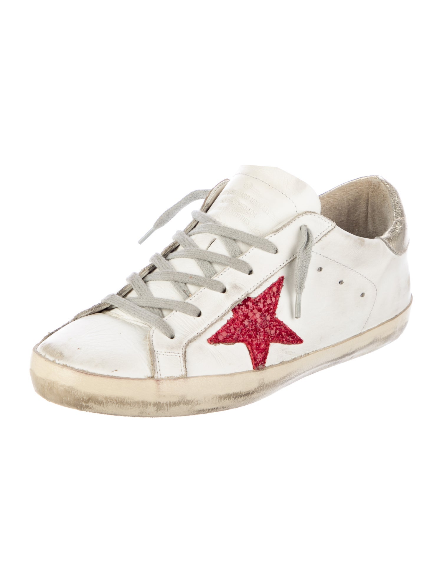 Golden Goose Leather Graphic Print Sneakers