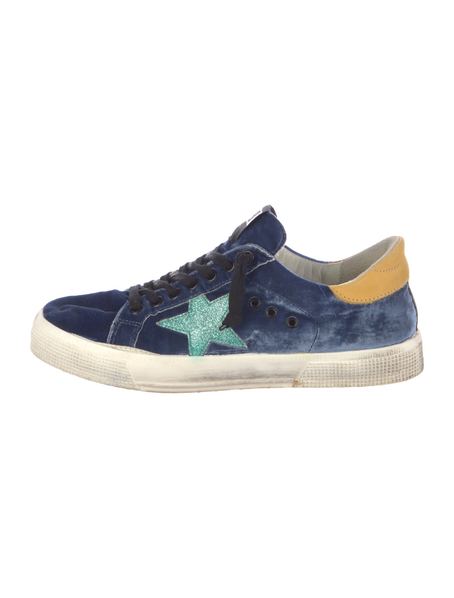 Golden Goose Velvet Printed Sneakers