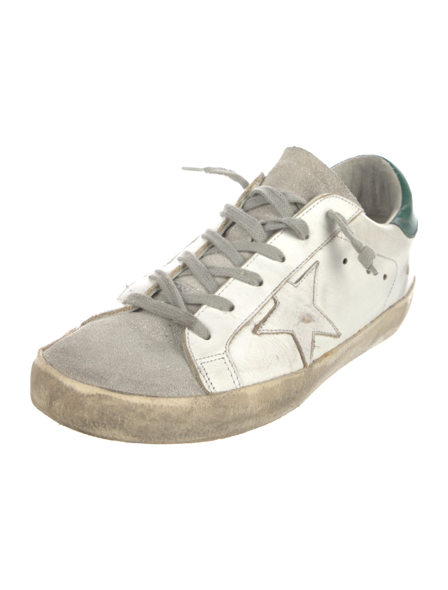 Golden Goose Leather Printed Sneakers