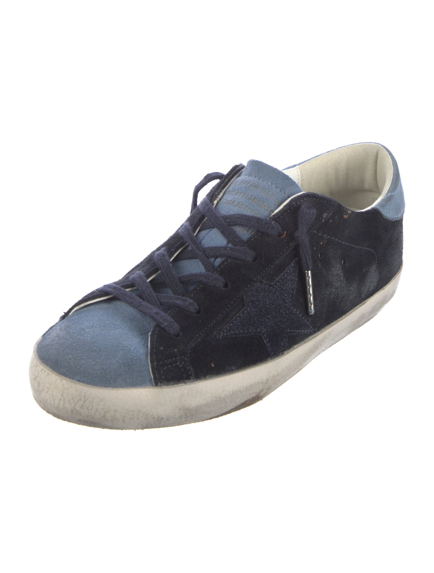 Golden Goose Suede Glitter Accents Sneakers