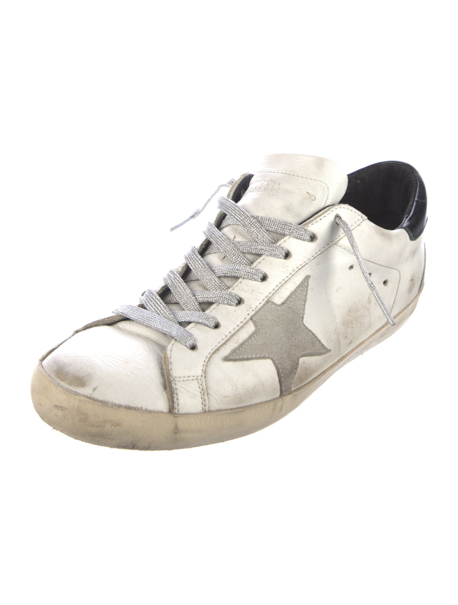 Golden Goose Leather Distressed Accents Sneakers
