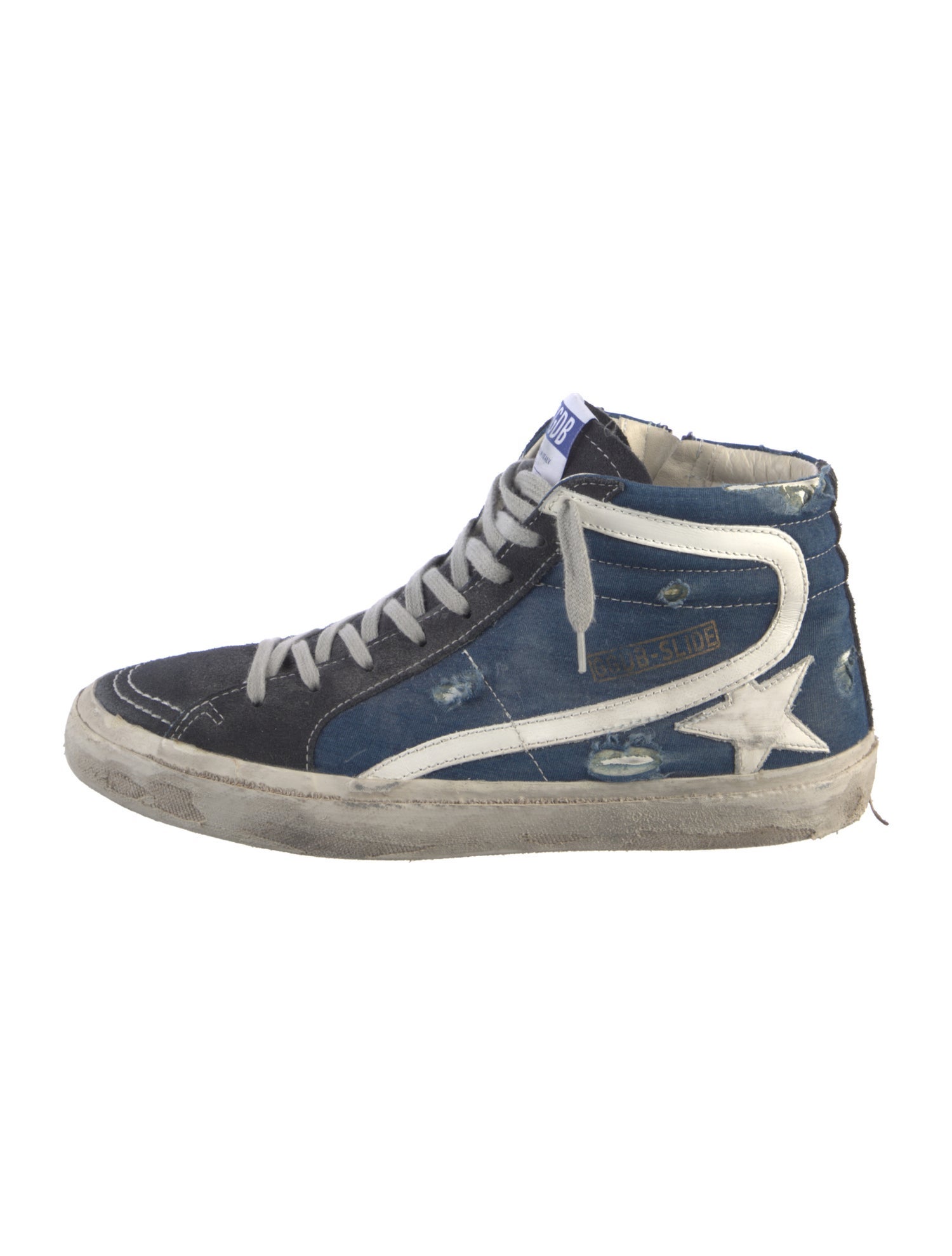 Golden Goose Denim Graphic Print Sneakers