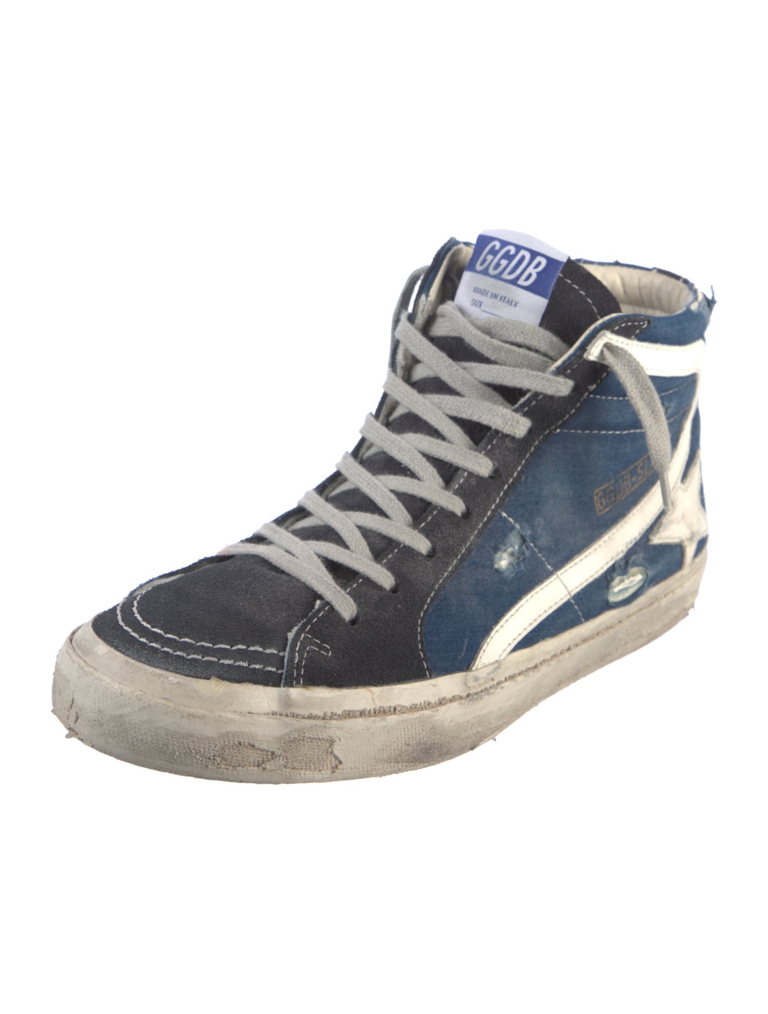 Golden Goose Denim Graphic Print Sneakers