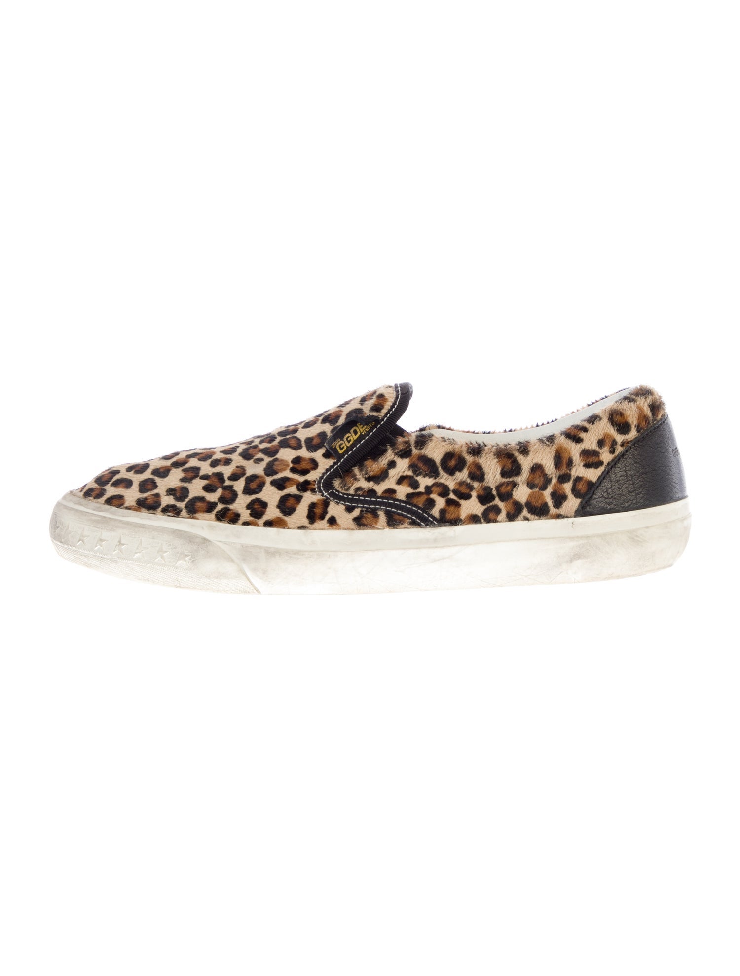Golden Goose Ponyhair Animal Print Sneakers