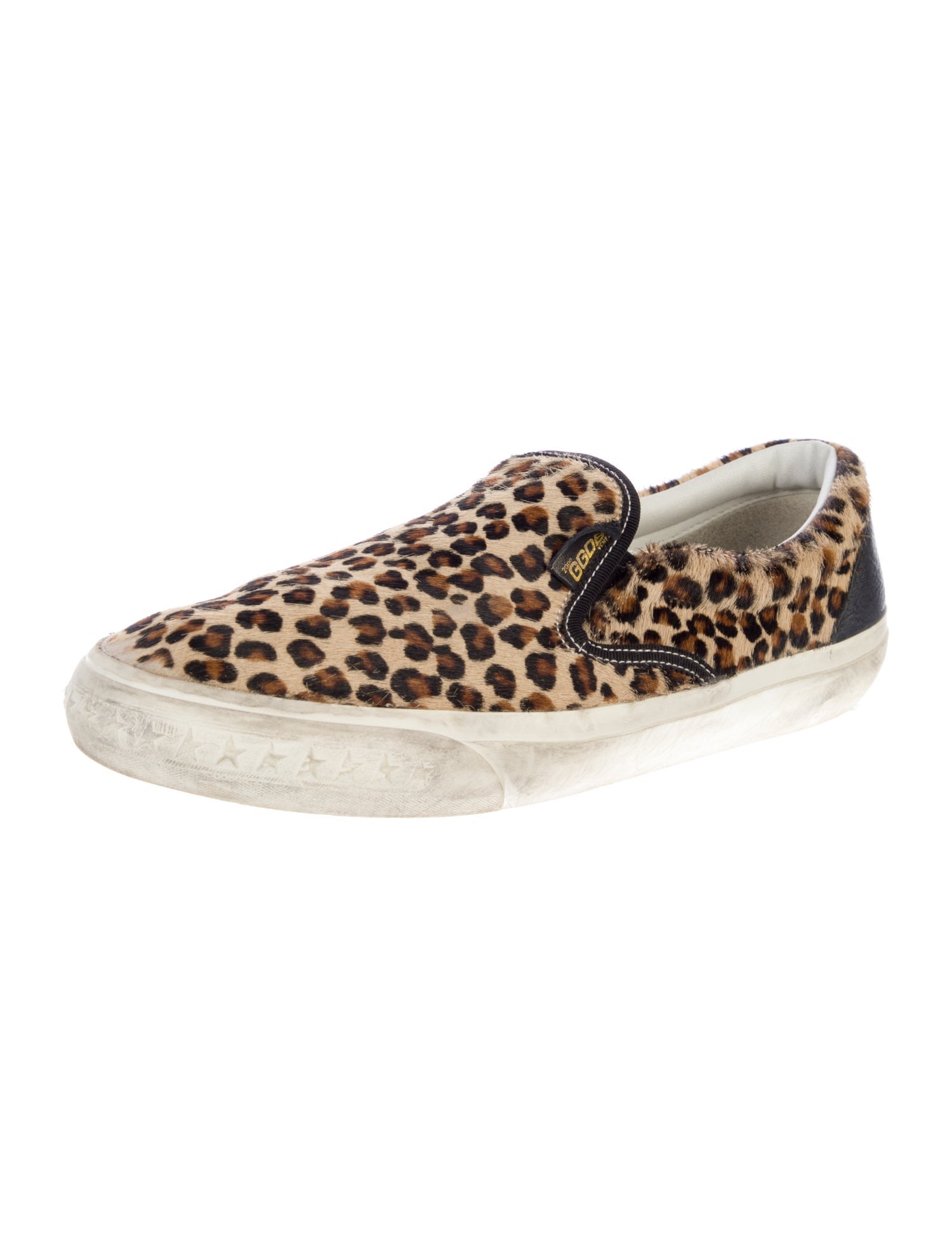 Golden Goose Ponyhair Animal Print Sneakers
