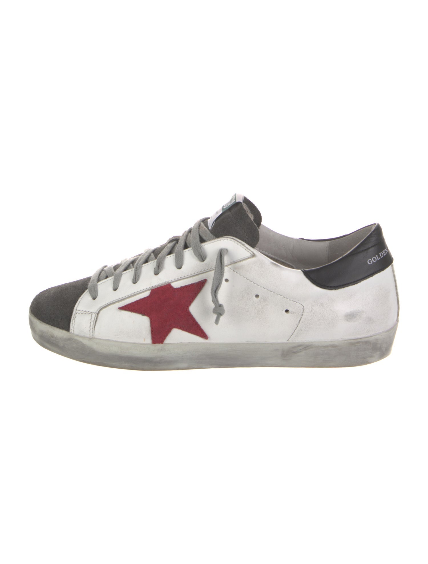 Golden Goose Leather Colorblock Pattern Sneakers