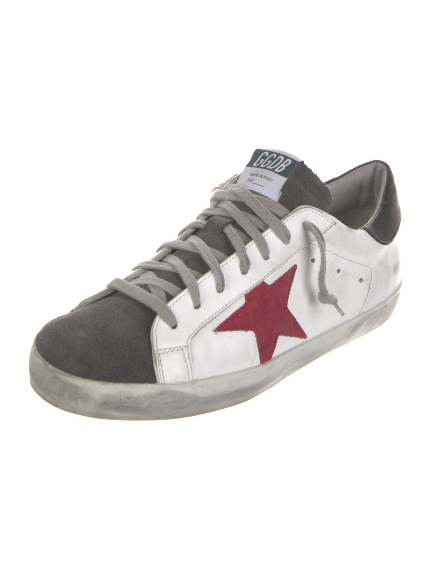 Golden Goose Leather Colorblock Pattern Sneakers