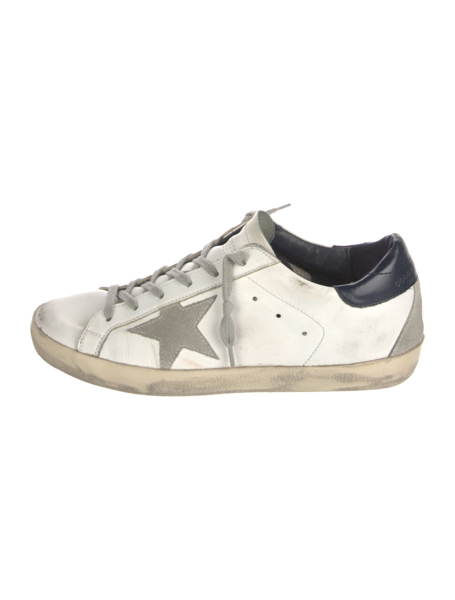 Golden Goose Leather Distressed Accents Sneakers