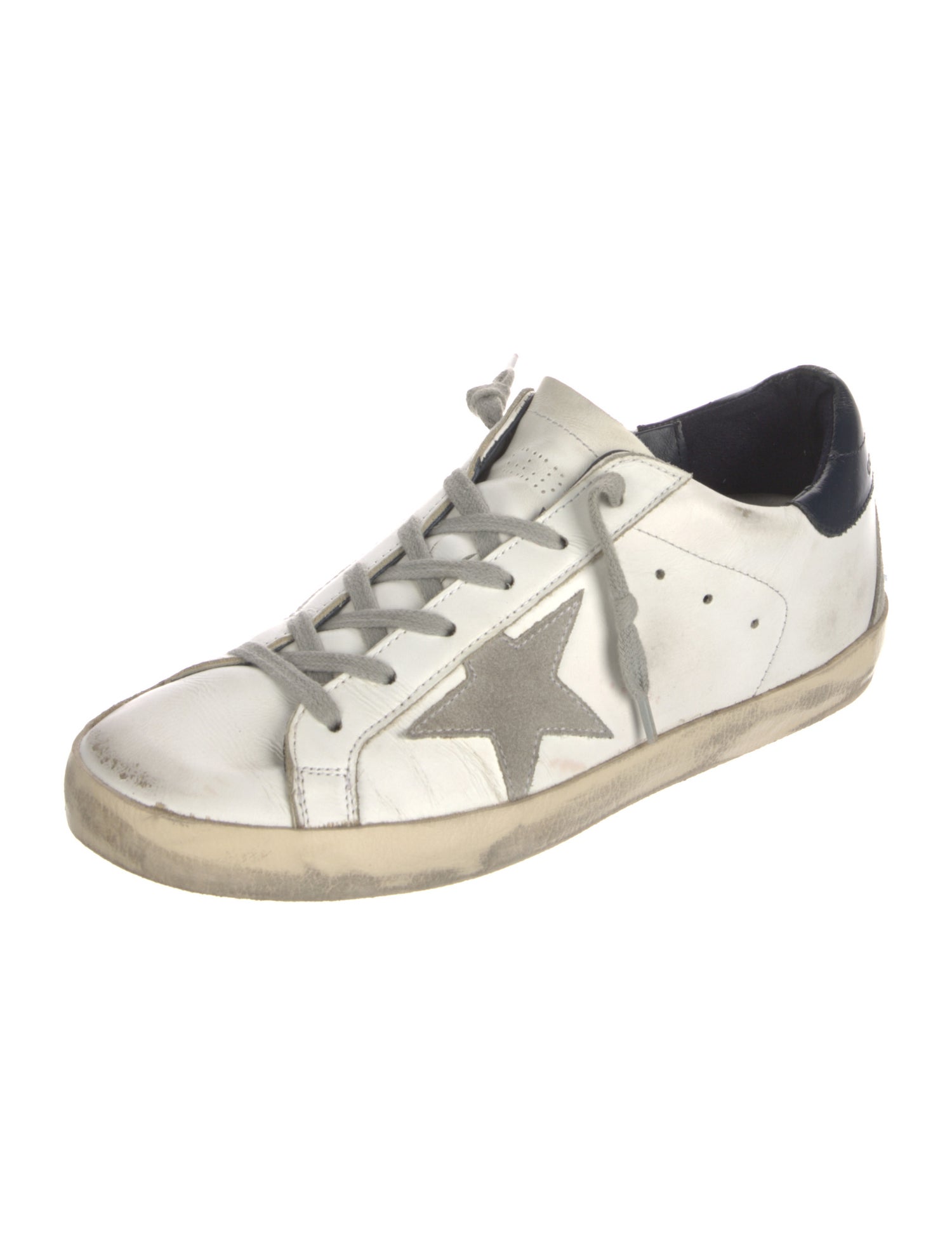 Golden Goose Leather Distressed Accents Sneakers