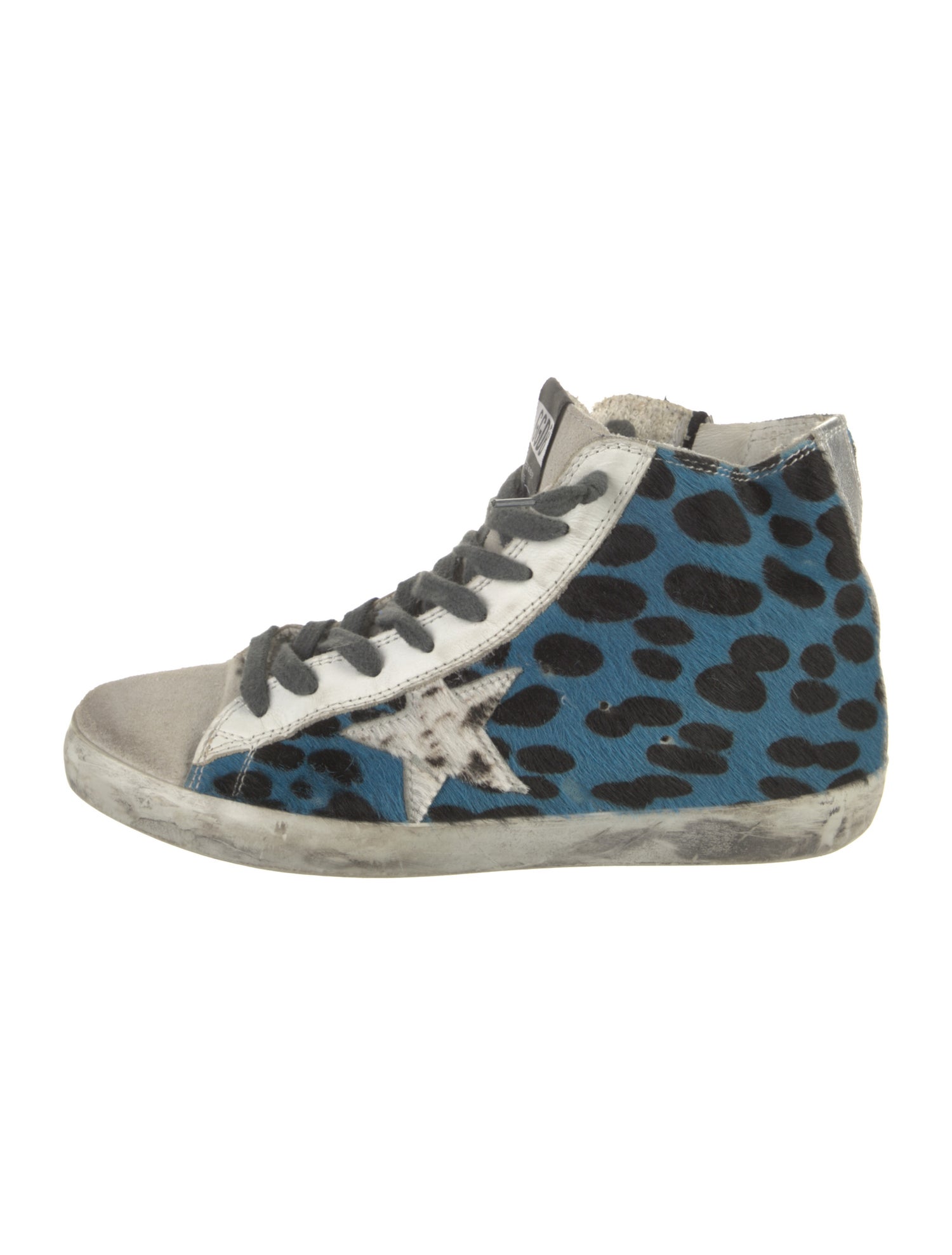 Golden Goose Ponyhair Animal Print Sneakers