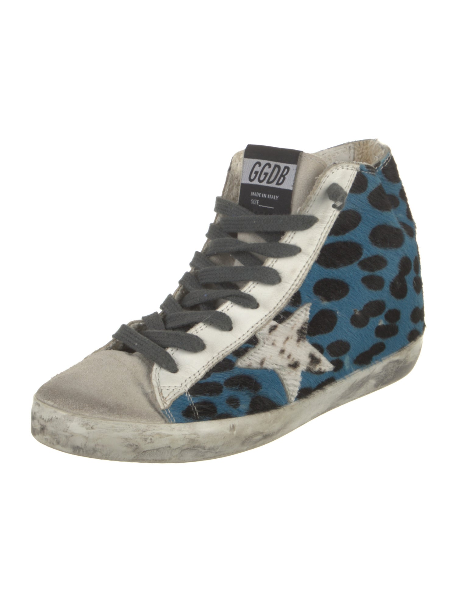 Golden Goose Ponyhair Animal Print Sneakers