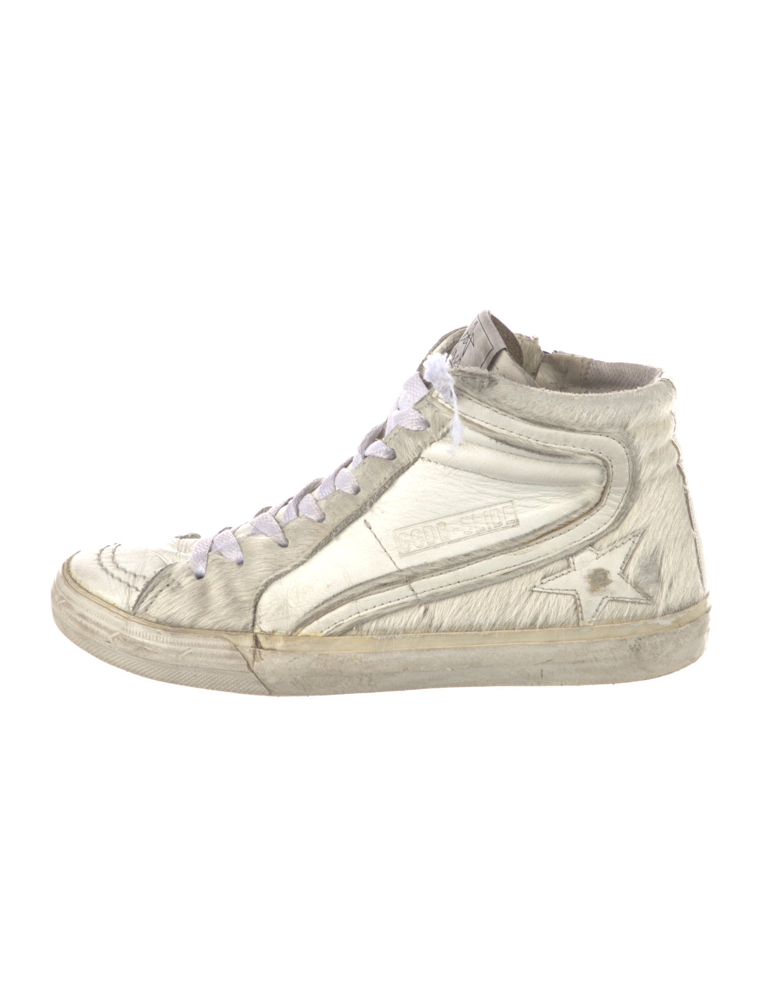 Golden Goose Leather Distressed Accents Sneakers