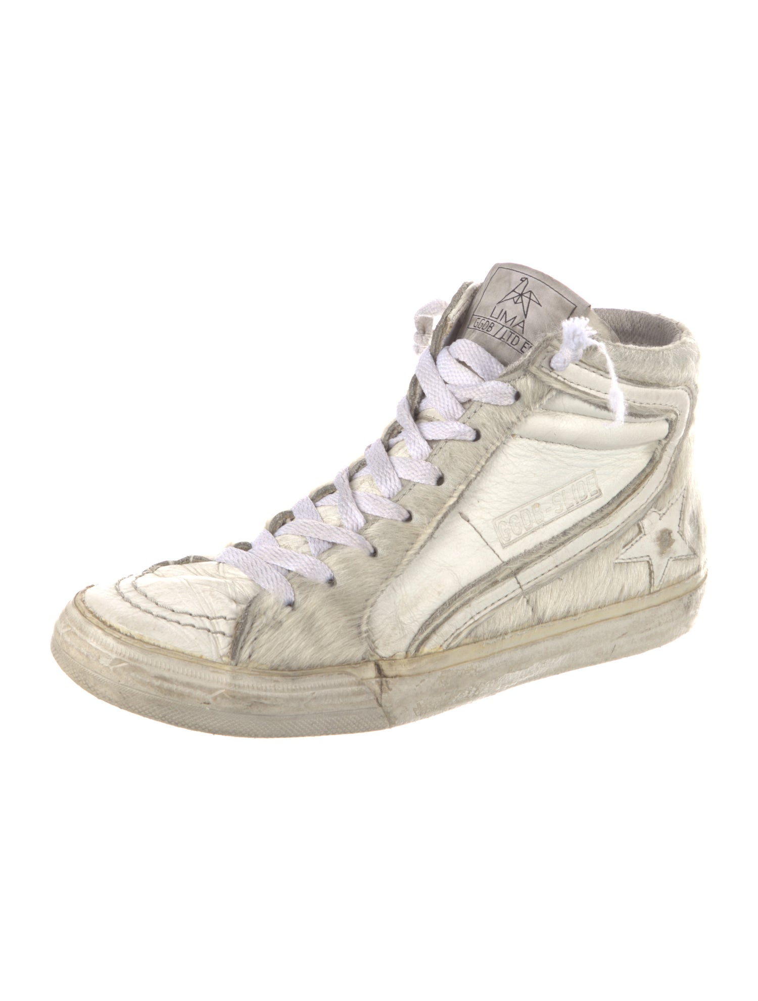 Golden Goose Leather Distressed Accents Sneakers