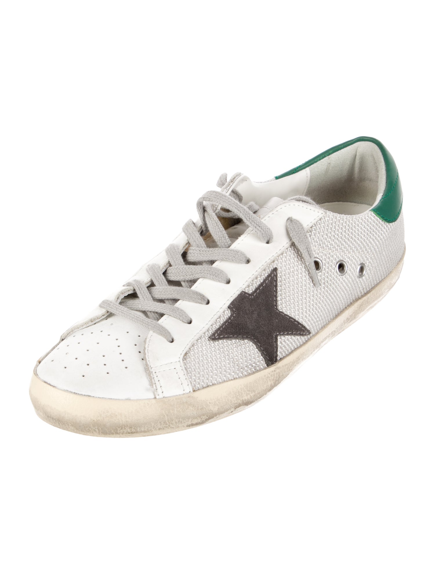 Golden Goose Leather Printed Sneakers