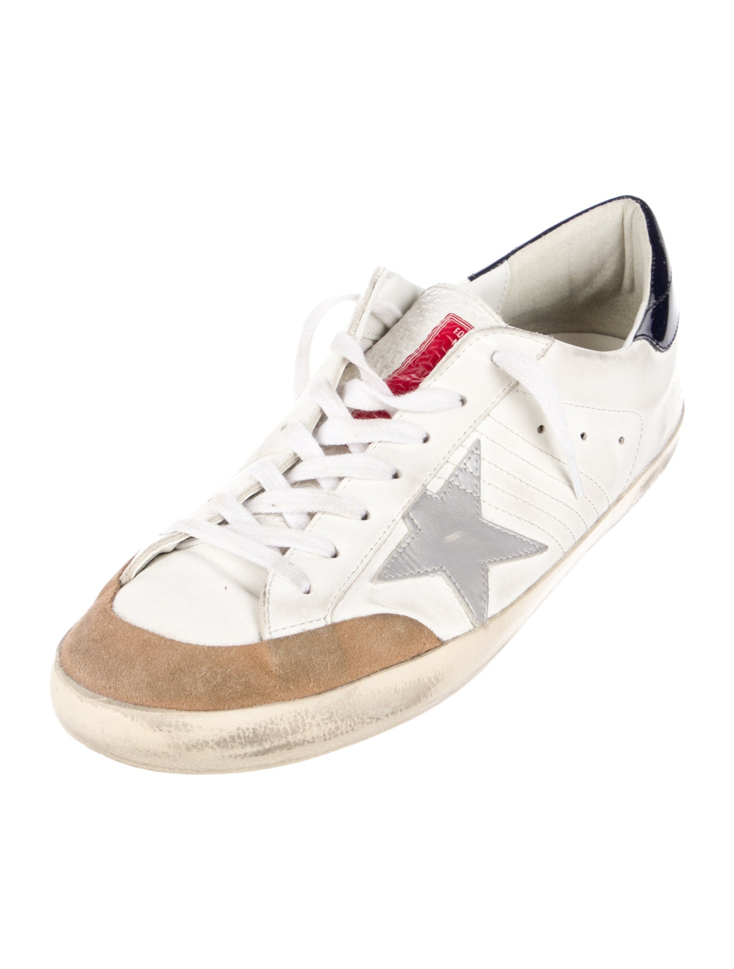 Golden Goose Leather Distressed Accents Sneakers