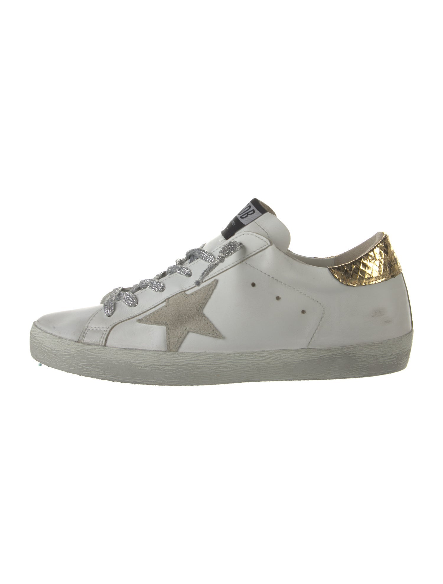 Golden Goose Leather Distressed Accents Sneakers