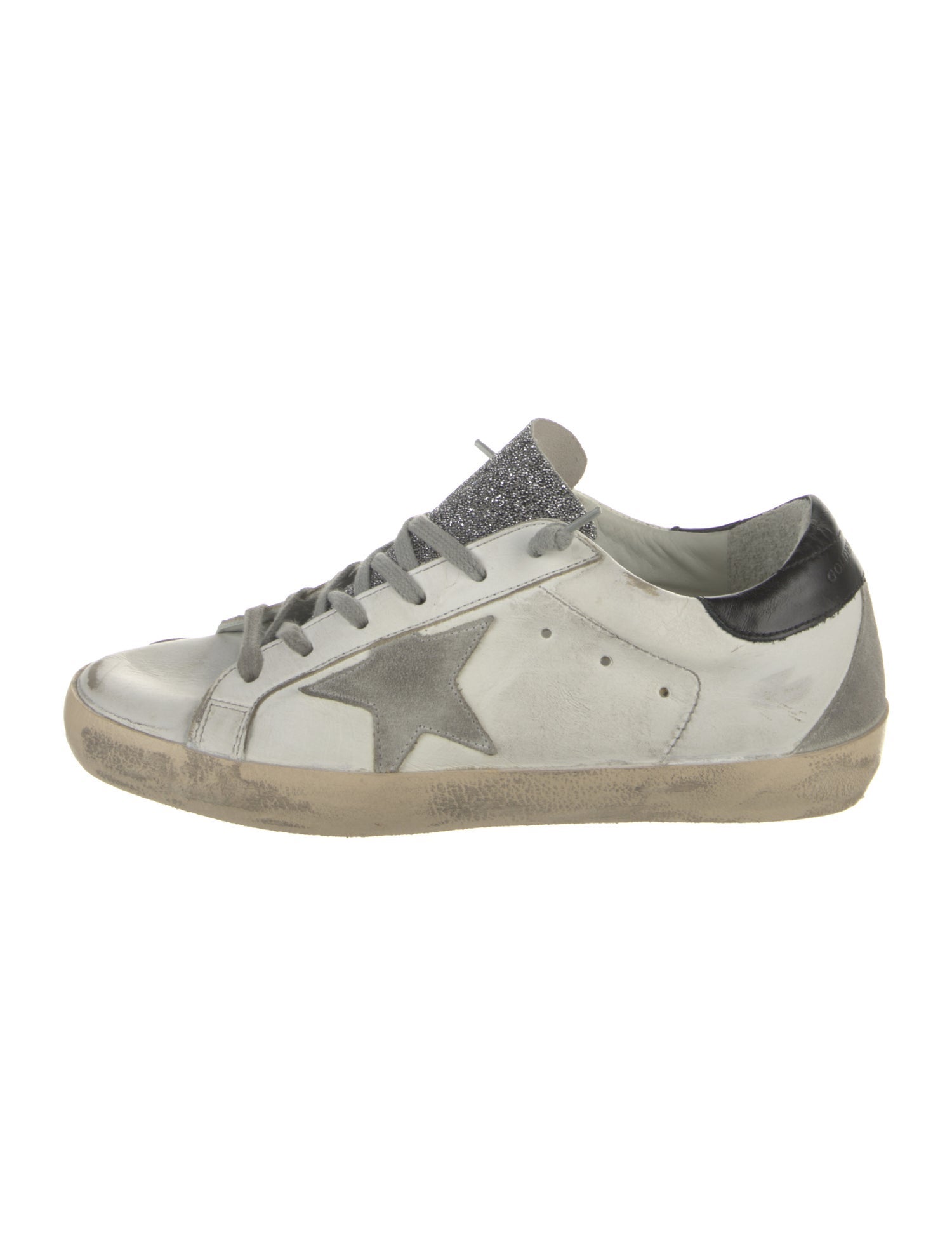 Golden Goose Leather Distressed Accents Sneakers