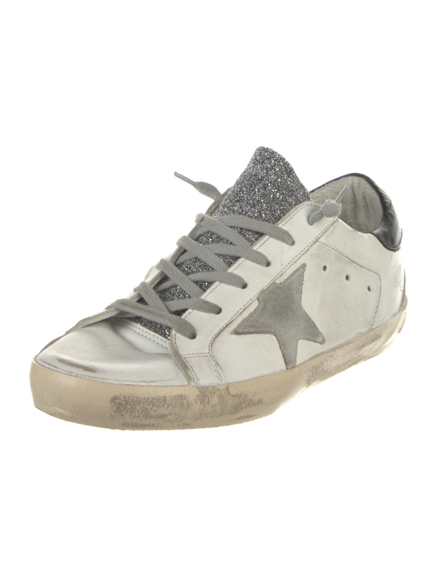 Golden Goose Leather Distressed Accents Sneakers