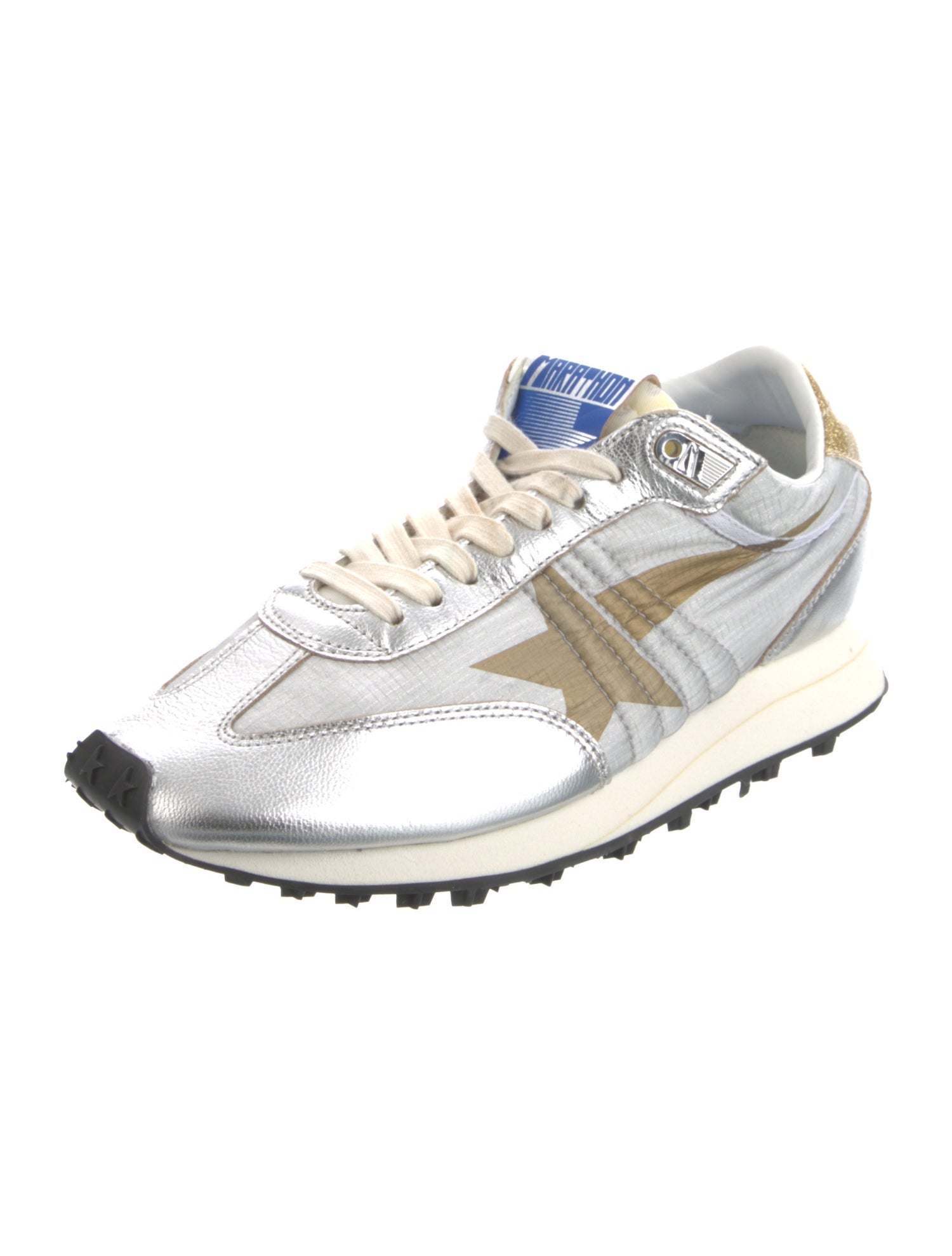 Golden Goose Leather Printed Sneakers