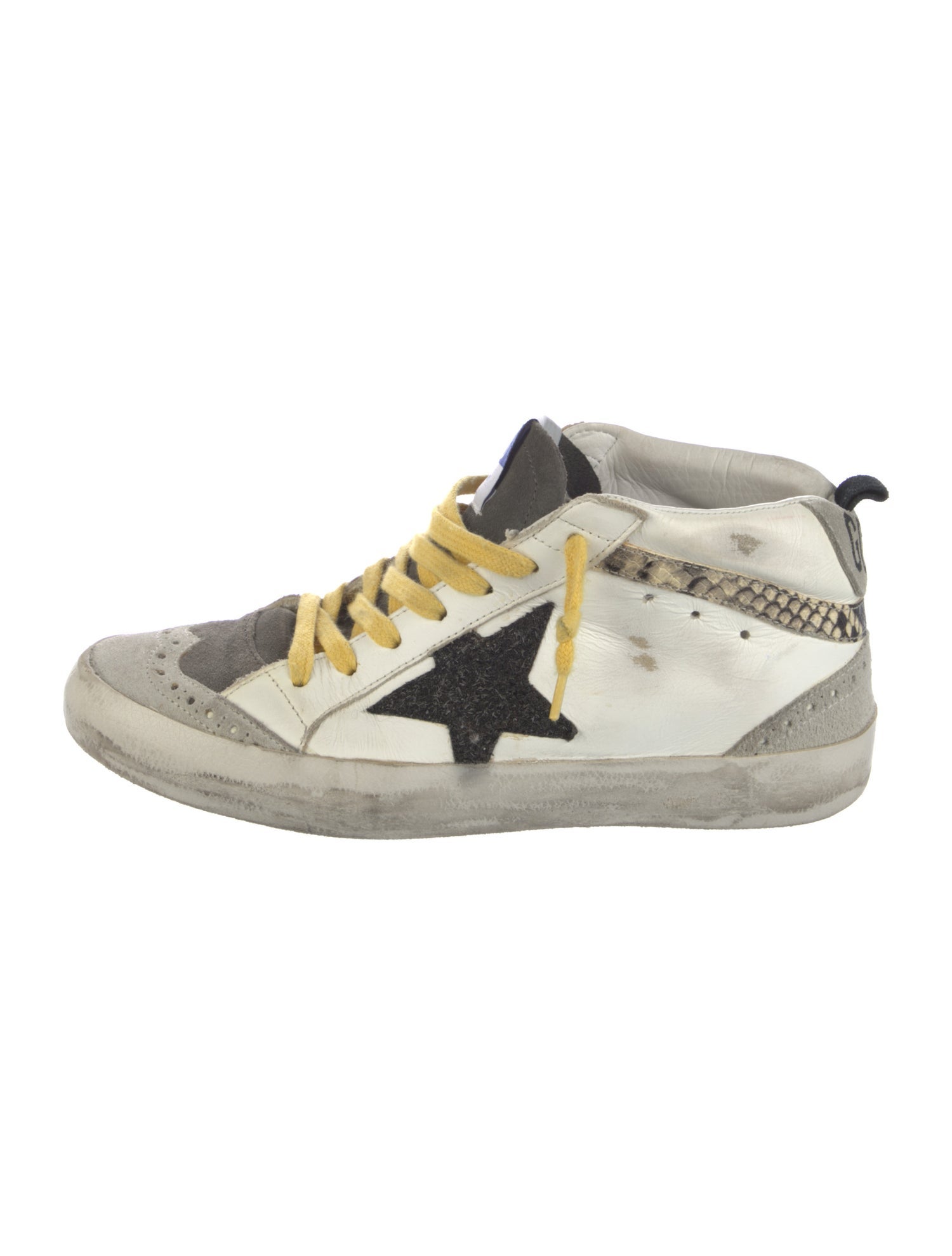 Golden Goose Leather Animal Print Sneakers