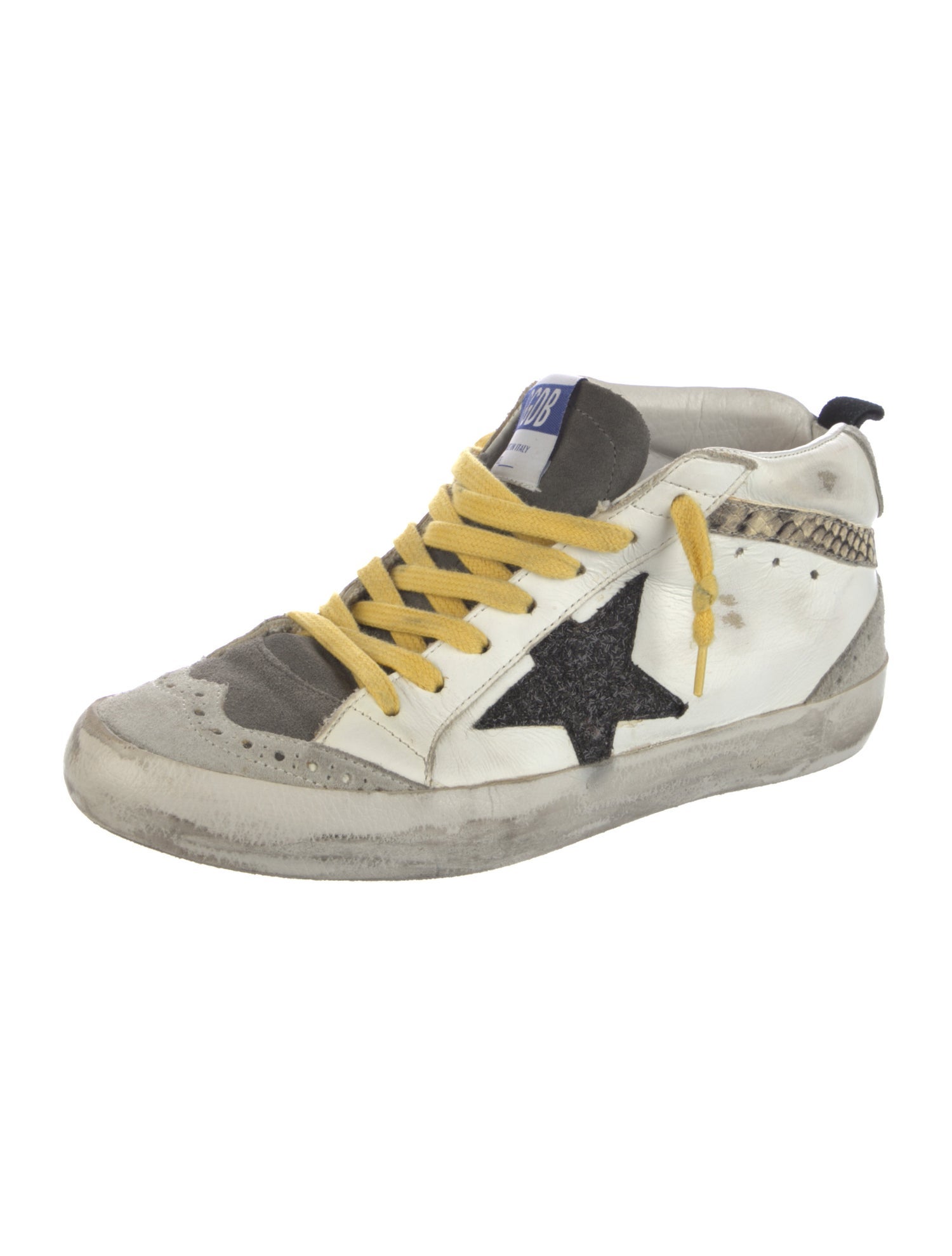 Golden Goose Leather Animal Print Sneakers