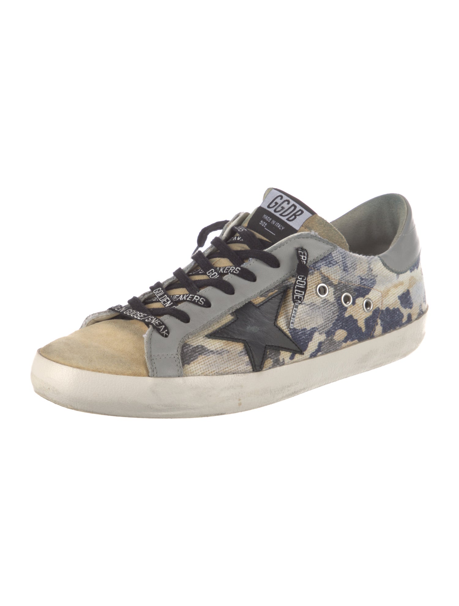 Golden Goose Leather Printed Sneakers