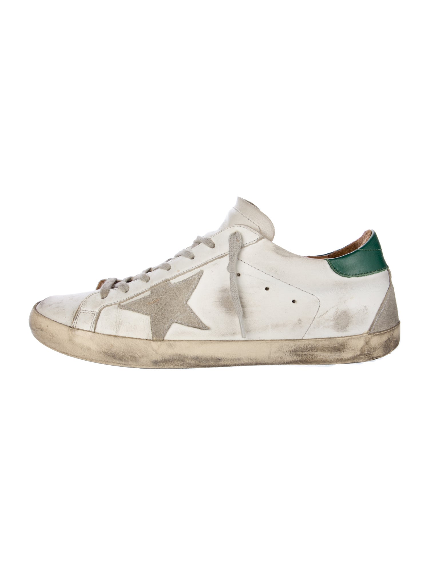 Golden Goose Leather Distressed Accents Sneakers