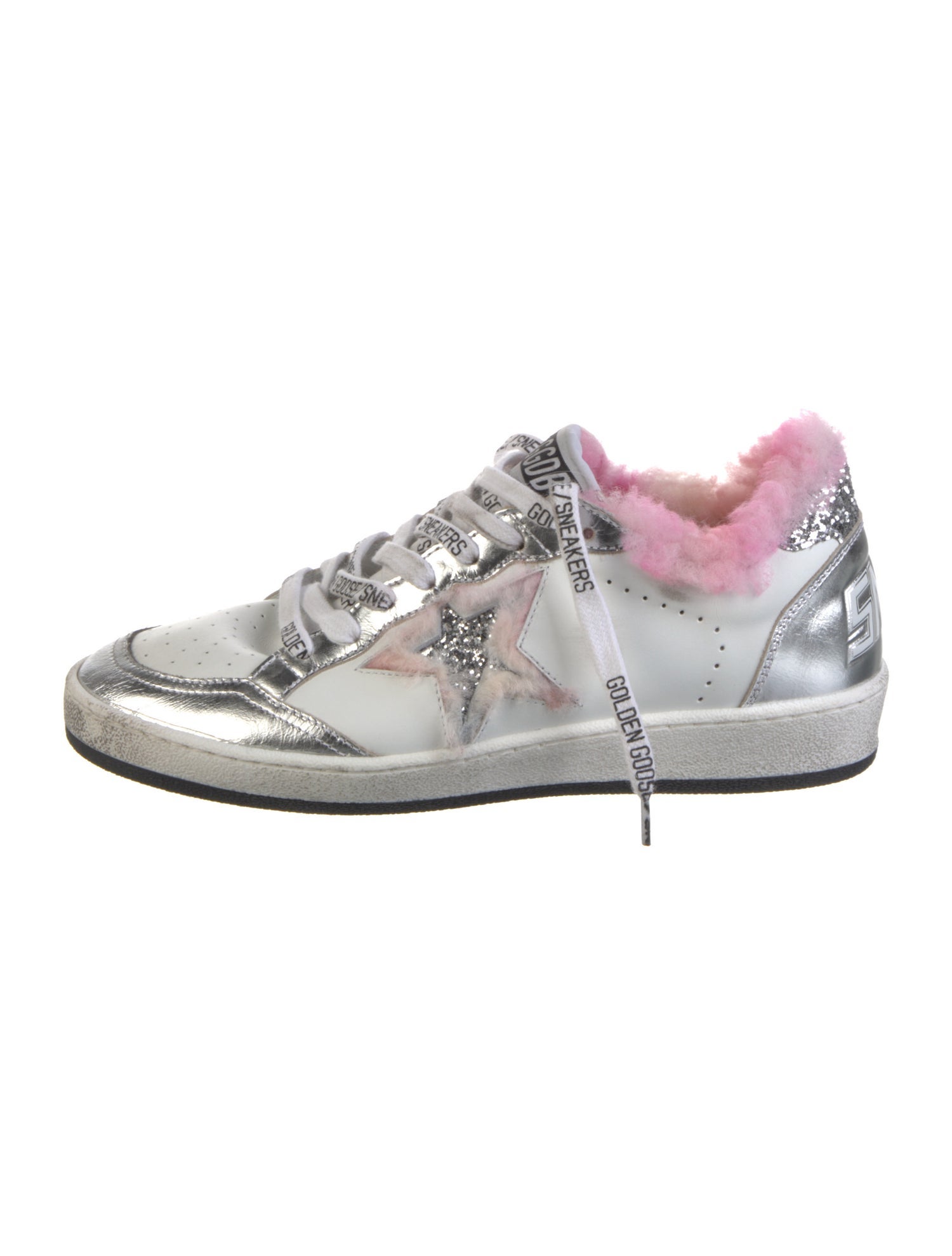 Golden Goose Leather Printed Sneakers