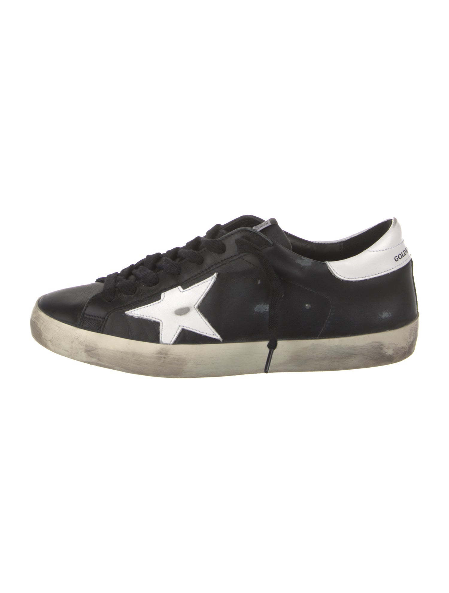 Golden Goose Leather Printed Sneakers