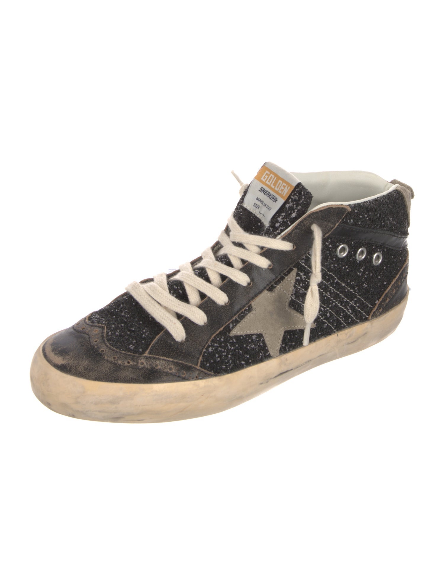 Golden Goose Glitter Printed Sneakers