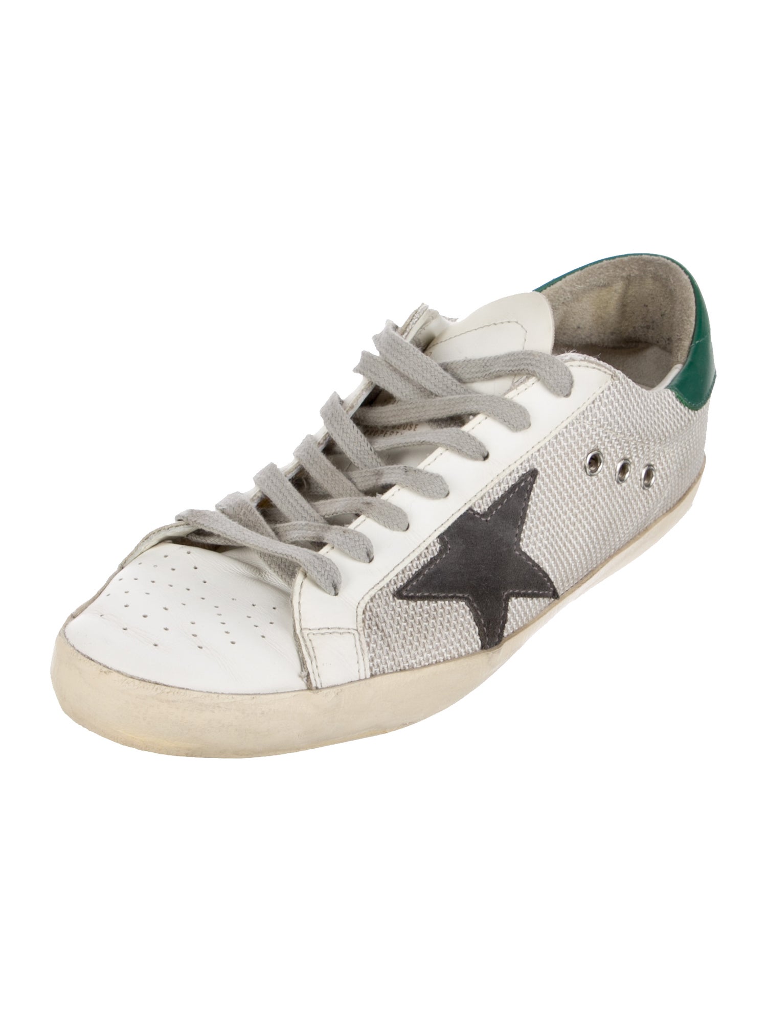 Golden Goose Leather Colorblock Pattern Sneakers