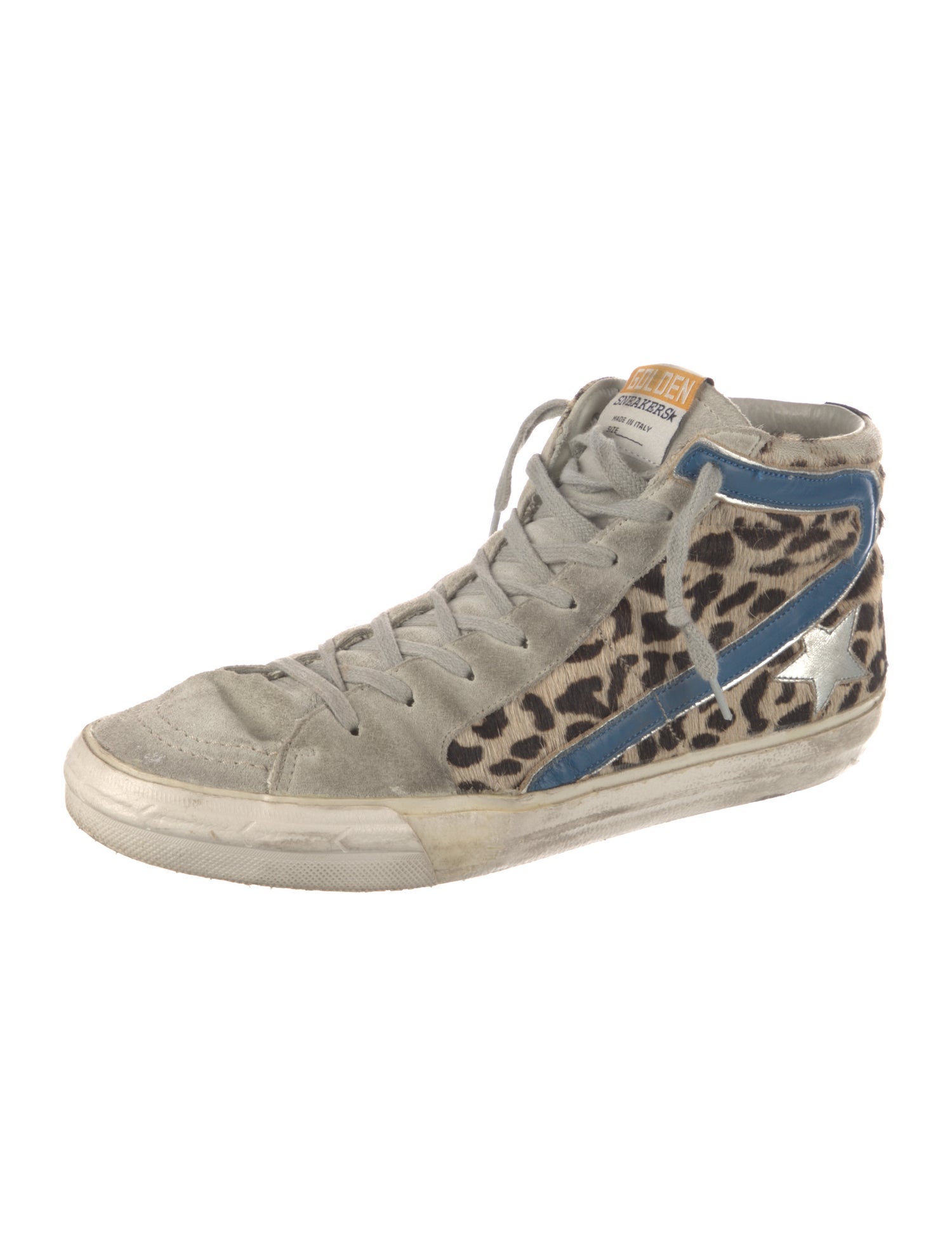 Golden Goose Ponyhair Animal Print Sneakers
