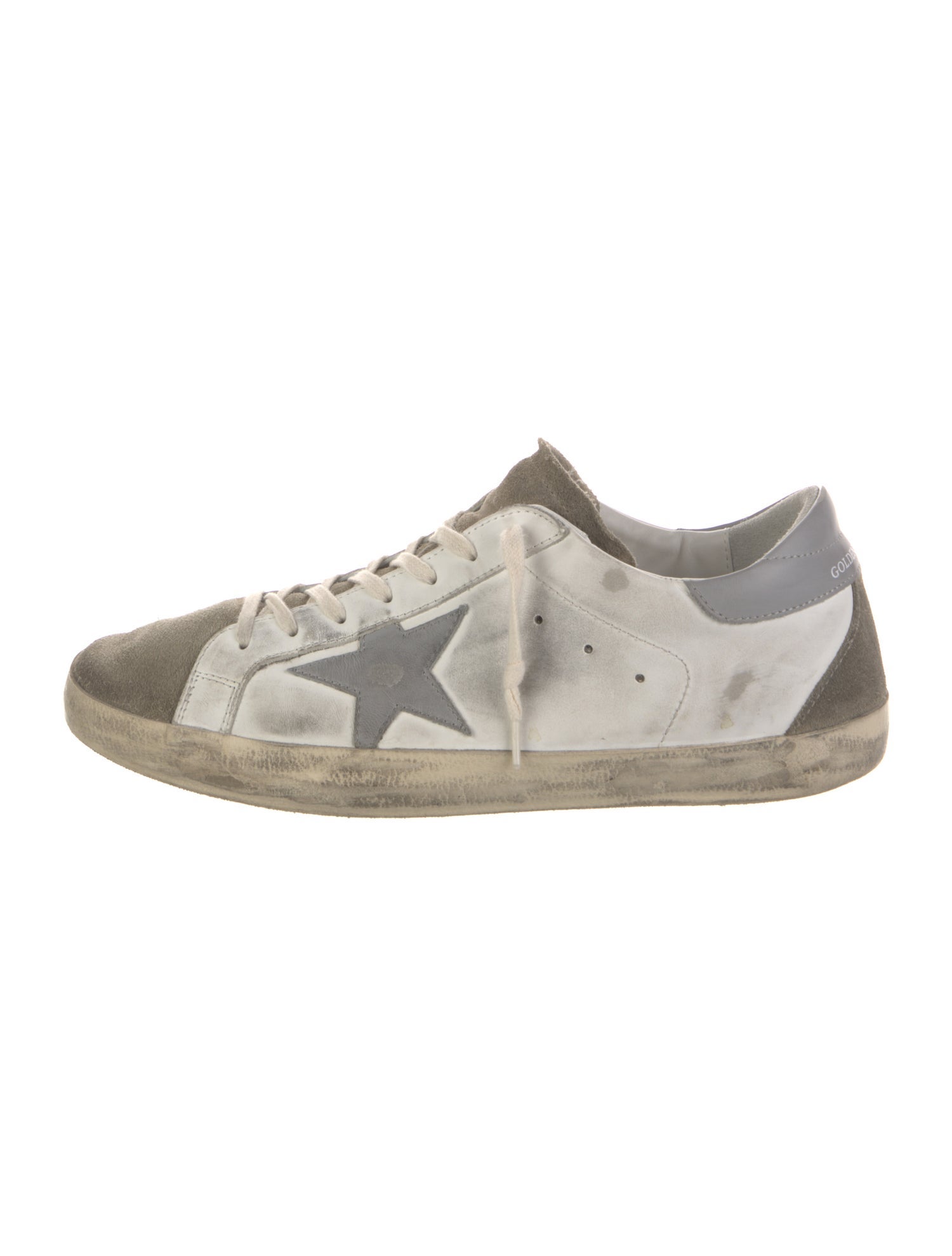 Golden Goose Leather Colorblock Pattern Sneakers