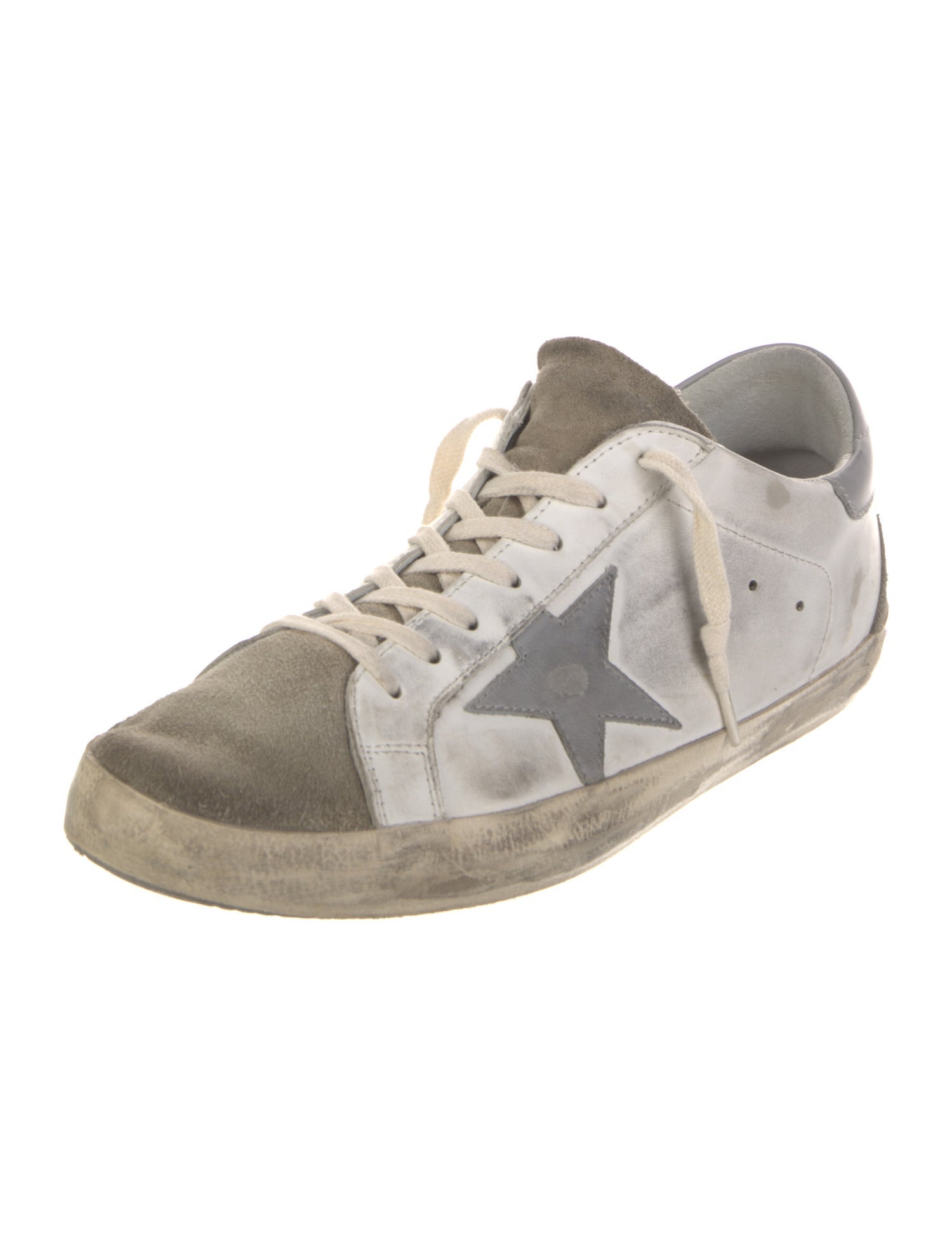 Golden Goose Leather Colorblock Pattern Sneakers