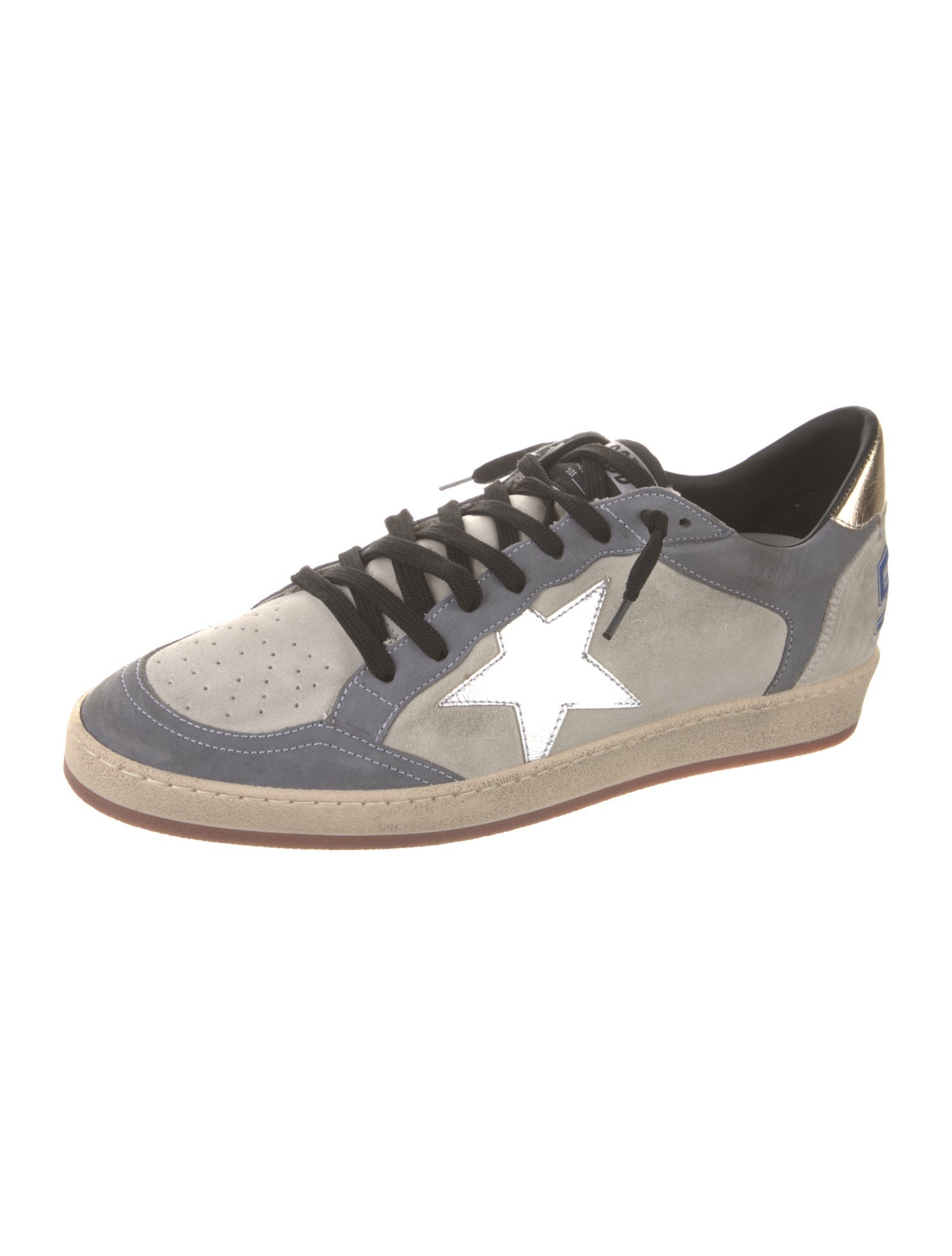 Golden Goose Suede Colorblock Pattern Sneakers
