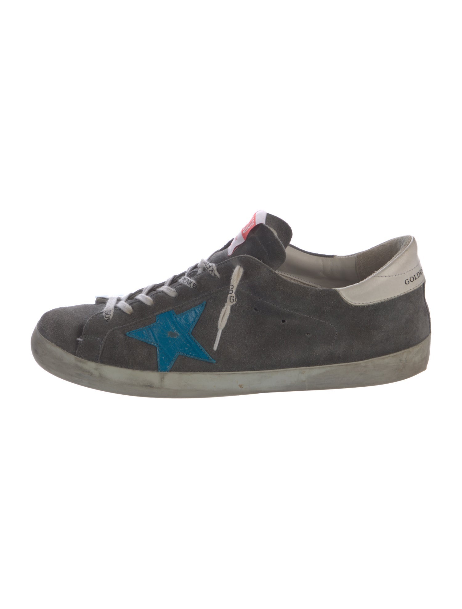 Golden Goose Suede Colorblock Pattern Sneakers