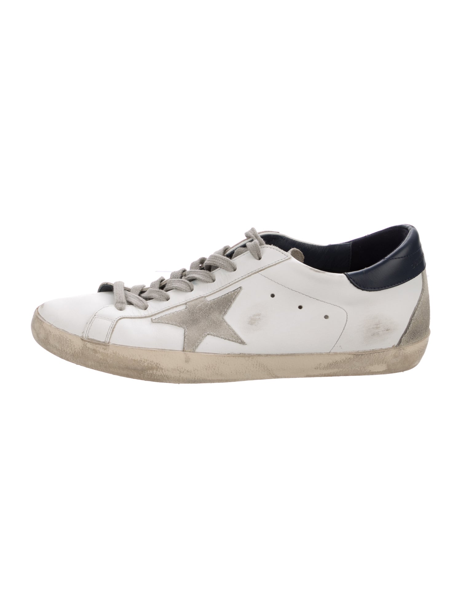 Golden Goose Leather Colorblock Pattern Sneakers