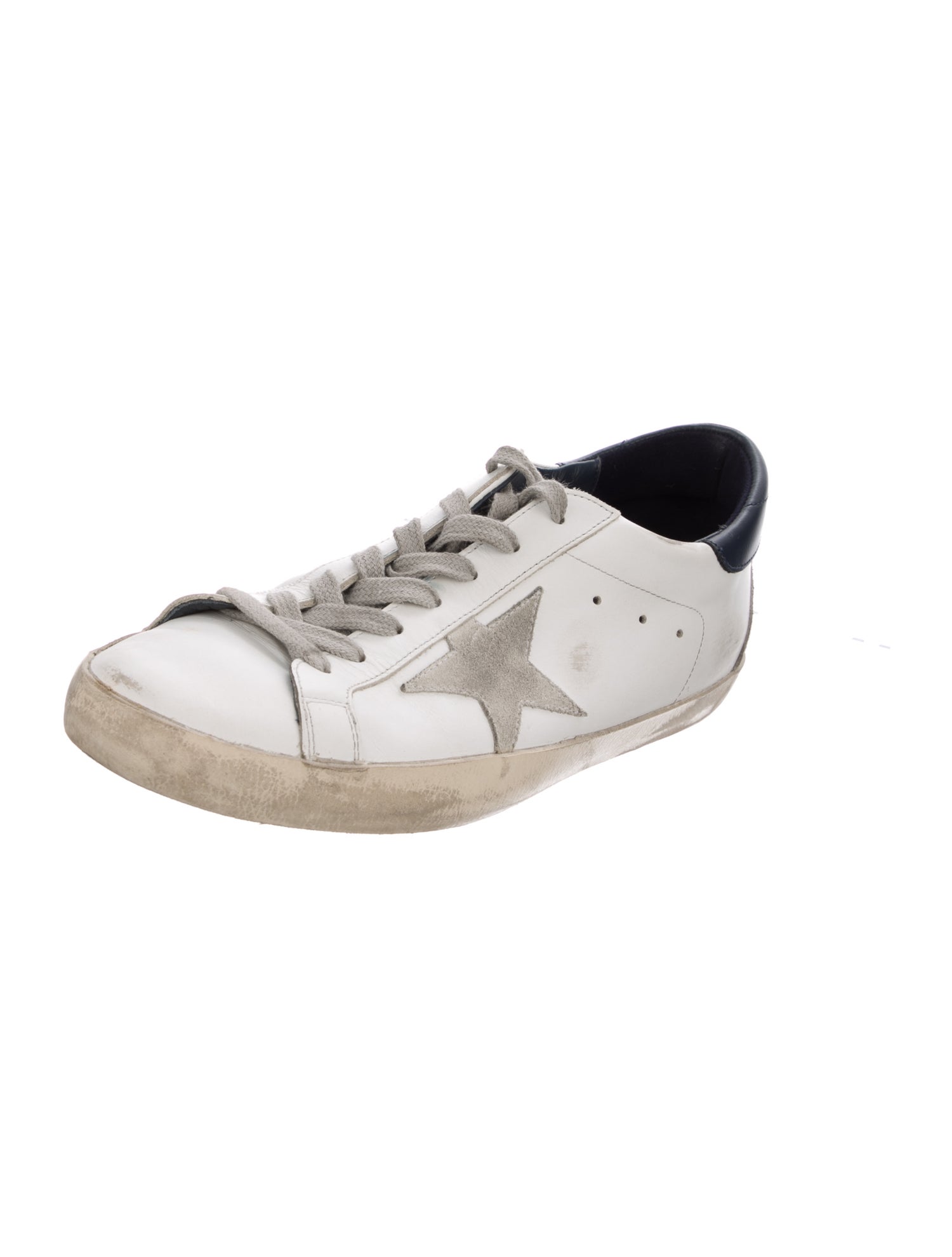 Golden Goose Leather Colorblock Pattern Sneakers