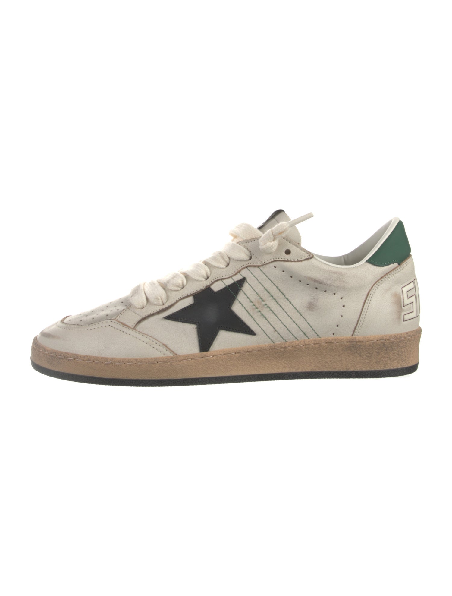 Golden Goose Leather Printed Sneakers